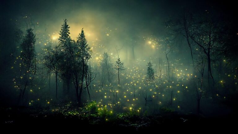 fireflies, forest, fog, night, dark, mood, halloween, spooky, nature, trees, fireflies, fireflies, fireflies, fireflies, fireflies, halloween, halloween, halloween