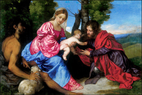 titiaan-madonna-met-kind-johannes-de-doper-en-ongeidentificeerde-heilige